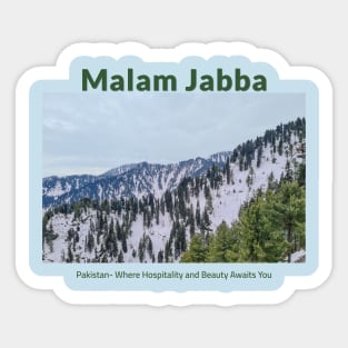 Malam Jabba in Pakistan where hospitality and beauty awaits you Pakistani culture , Pakistan tourism Sticker